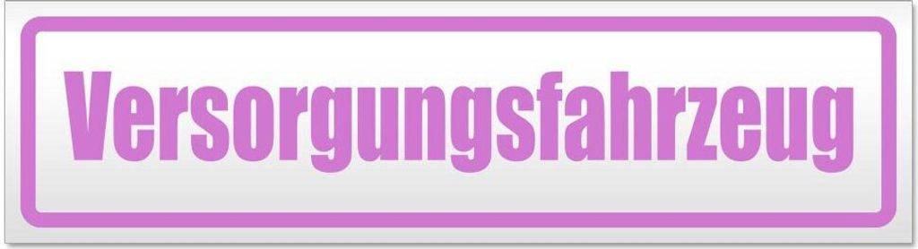 Kiwistar - Autoaufkleber - Flieder - 20 x 5,3 cm - Versorgungsfahrzeug - Hinweis Aufkleber Sticker für Auto, Kfz, Fahrrad, PKW, LKW
