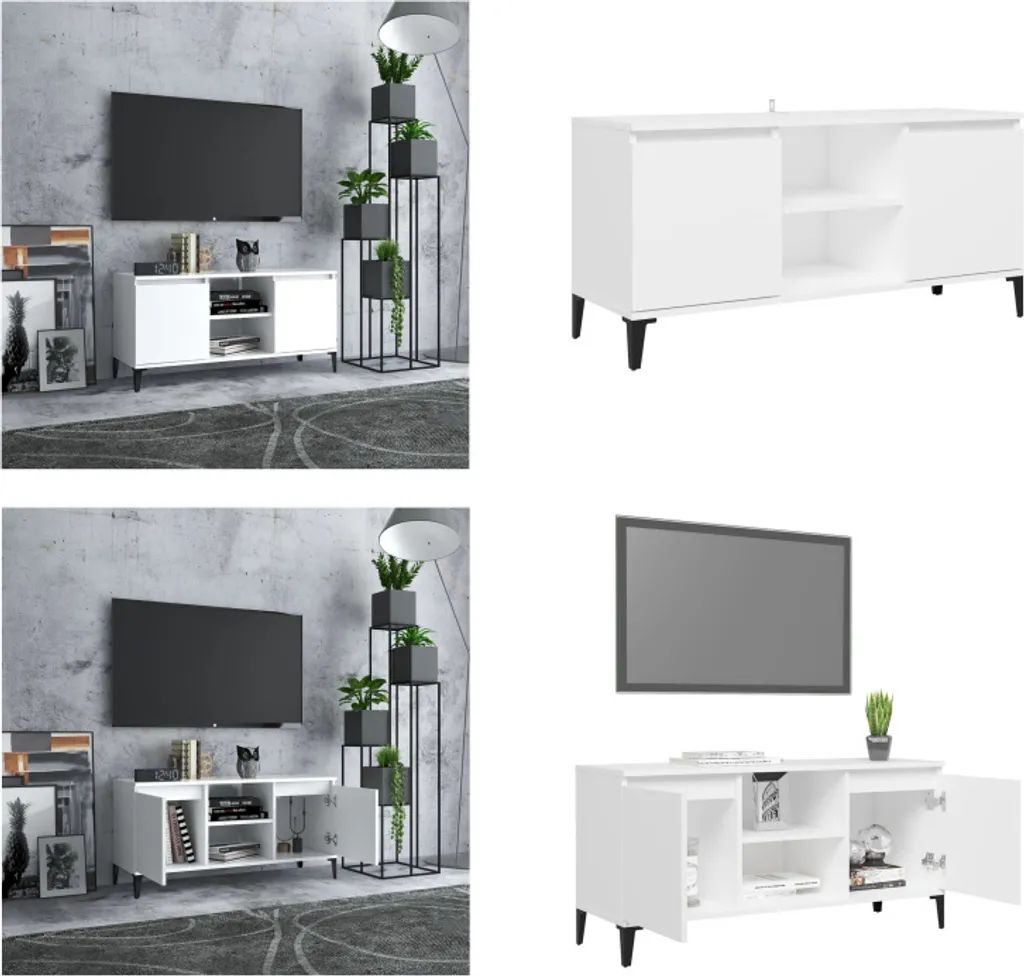Recensione Mobile TV vidaXL Bianco con Gambe Metallo 103,5 cm