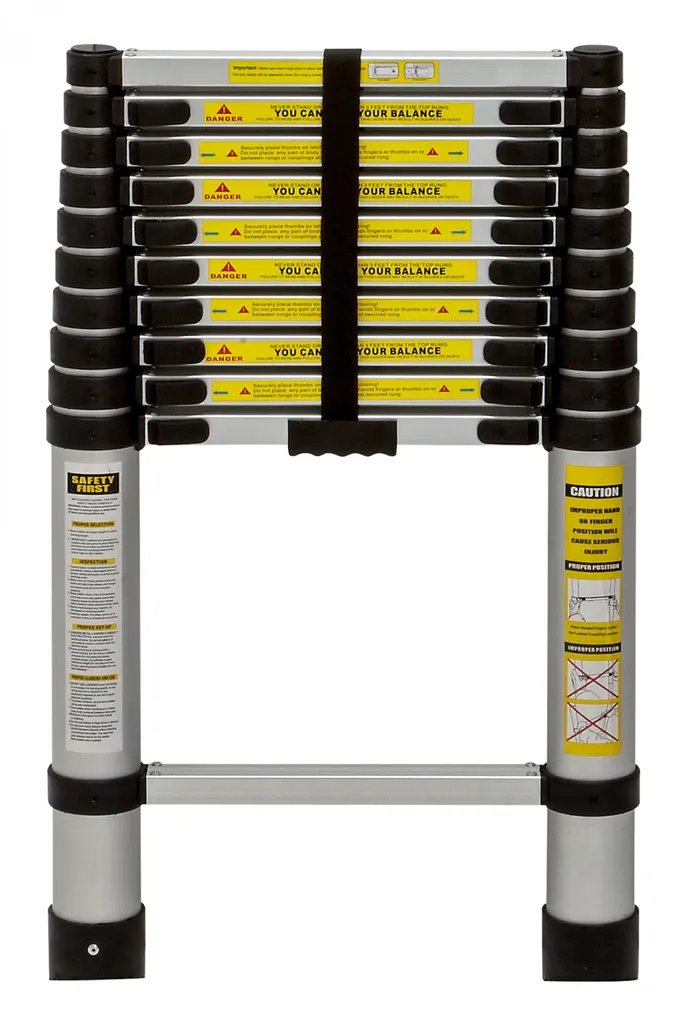 Échelle télescopique portable 10 marches en aluminium ultra léger