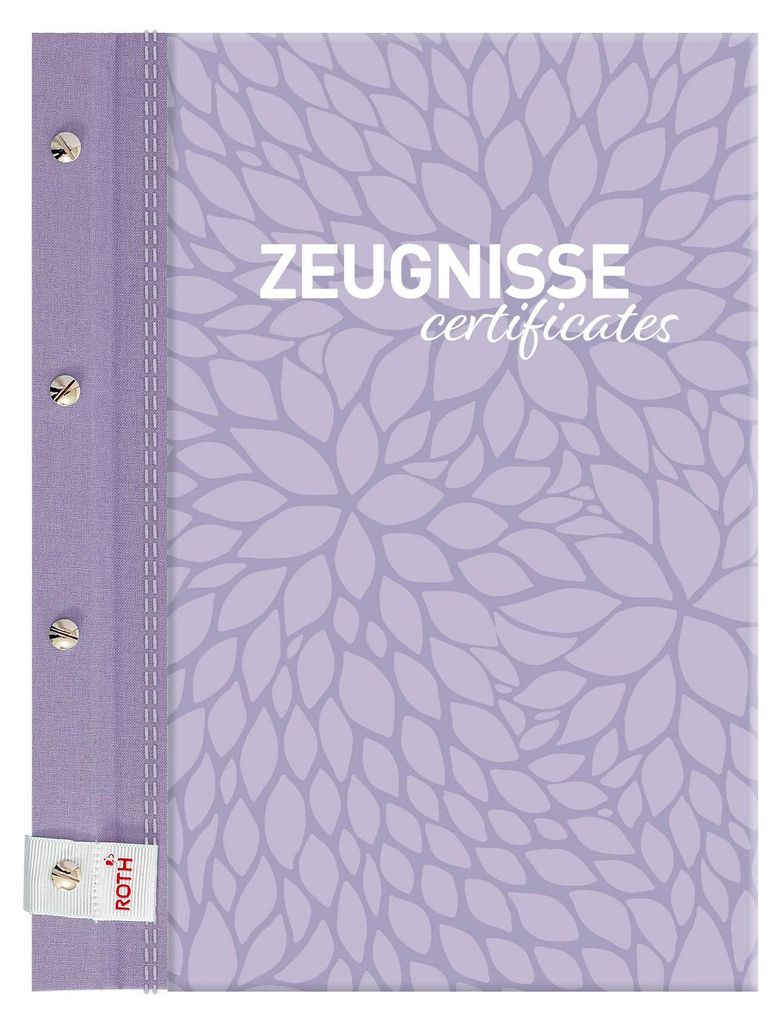 ROTH Zeugnismappe Pattern mit Buchschrauben "Lila Paradise" Produktbild 