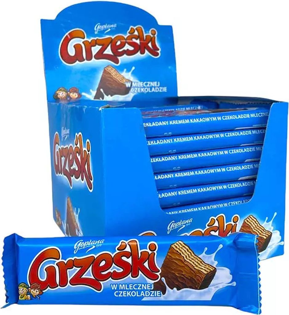 Čokoládová tyčinka Grzeski Poľská oplátková tyčinka s Obrázok produktu 