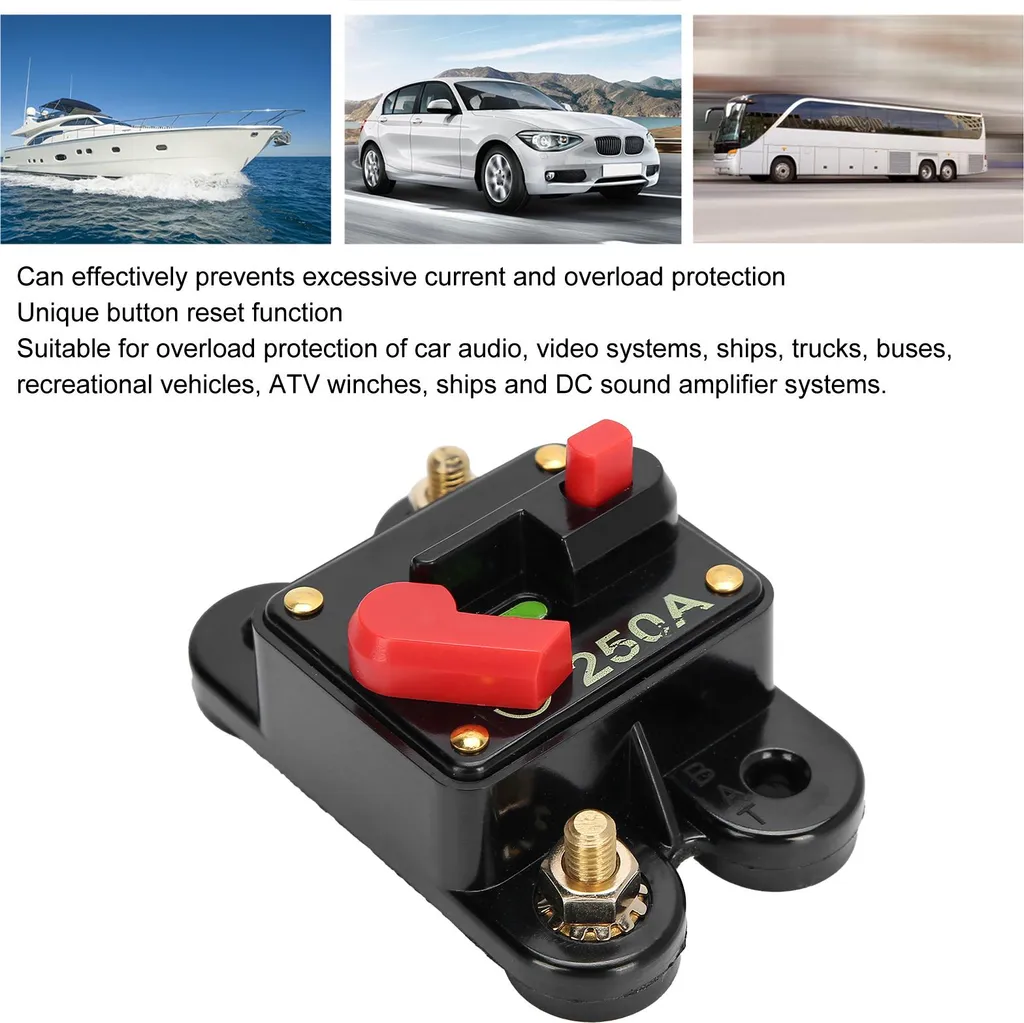 Interruttore Automatico Marino 250A Impermeabile - Reset Manuale DC - 5