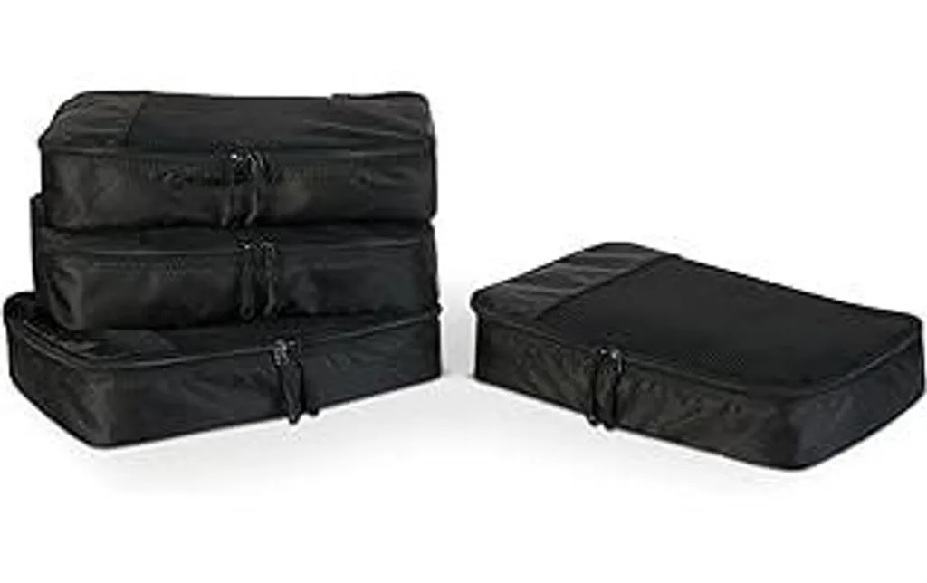 Cubi da Viaggio Set 4 Pezzi: Organizer Poliestere Doppia Cerniera