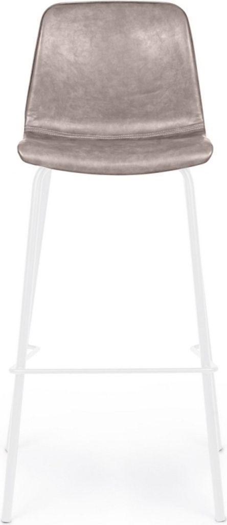 2er Set Barhocker Kyra 39 x 44 x 103,5 cm Stahl Polypropylen Beige Weiß