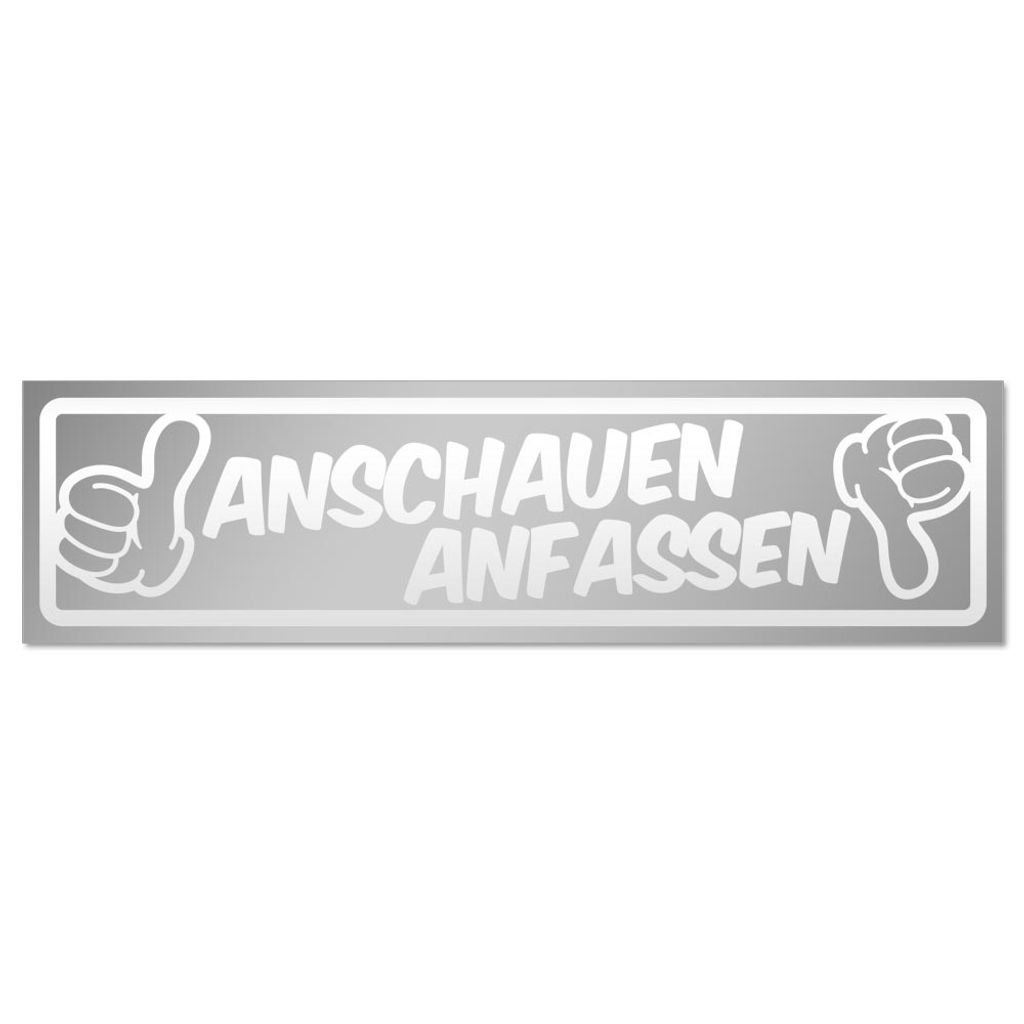 Anschauen anfassen invertiert Magnetschild Schild magnetisch