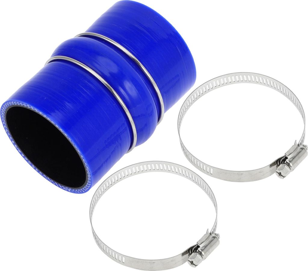1 Satz 63mm/2,48" 102mm/4,02" Länge blau Autosilikonschlauch mit Schellen Hump Schlauch Kühlmittelschlauch Universal
