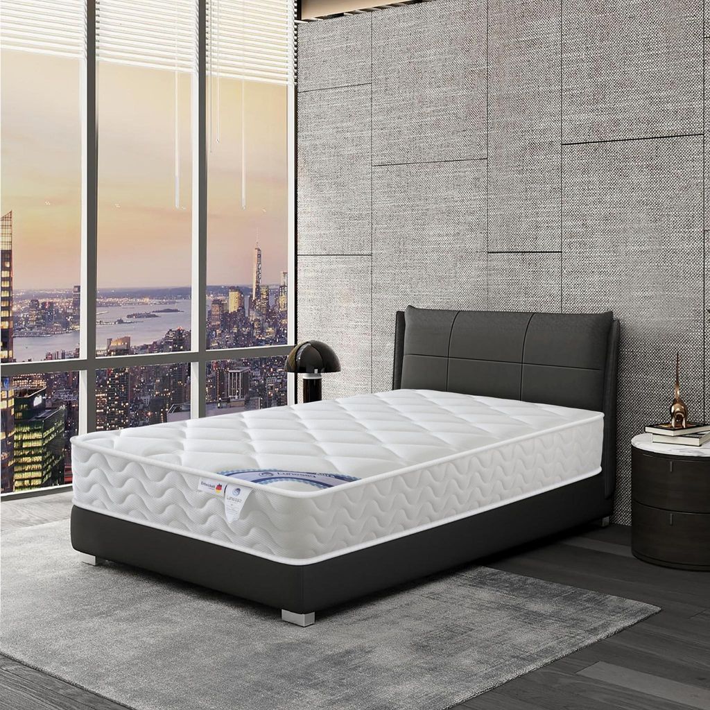 Lunessa Aura – Leichte Hybrid Matratze mit 7-Zonen-Stütze & Belüftungssystem 140 x 200