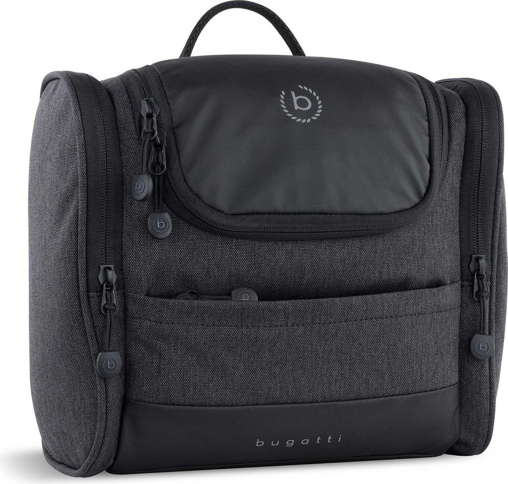 bugatti Kosmetiktasche Universum Toiletry Bag Black dunkelgrau