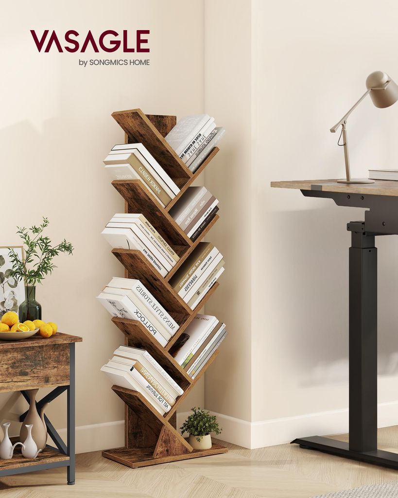 VASAGLE Standregal in Baumform, Bücherregal, 20 x 38 x Produktbild 