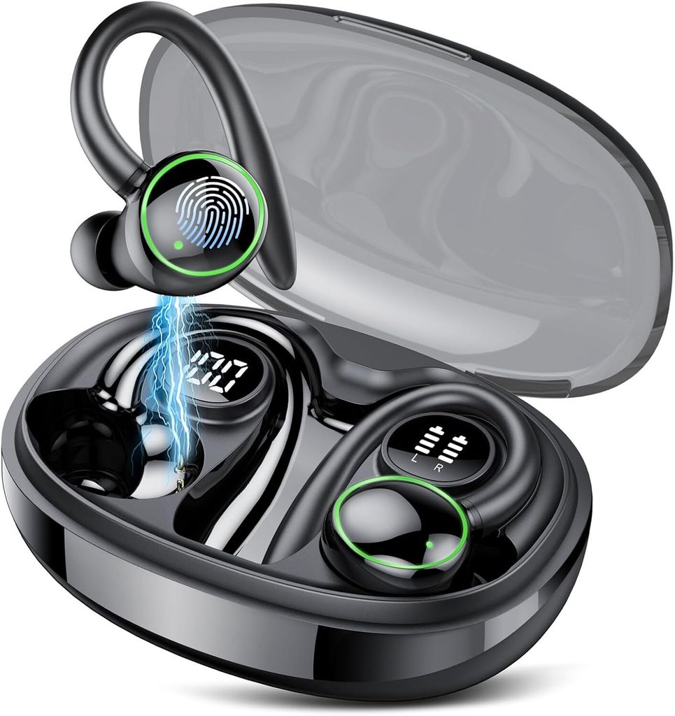 Bluetooth kopfhörer sport, Bluetooth 5.3 mit 4 Mic, In Ear Kopfhörer Bluetooth ENC Noise Cancelling, HiFi Stereo Ohrhörer mit Dual LED-Anzeige, ...