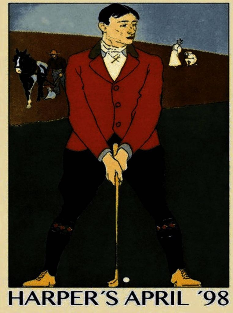 vianmo Holzschild 40x30 cm Golf Harper`s April 98