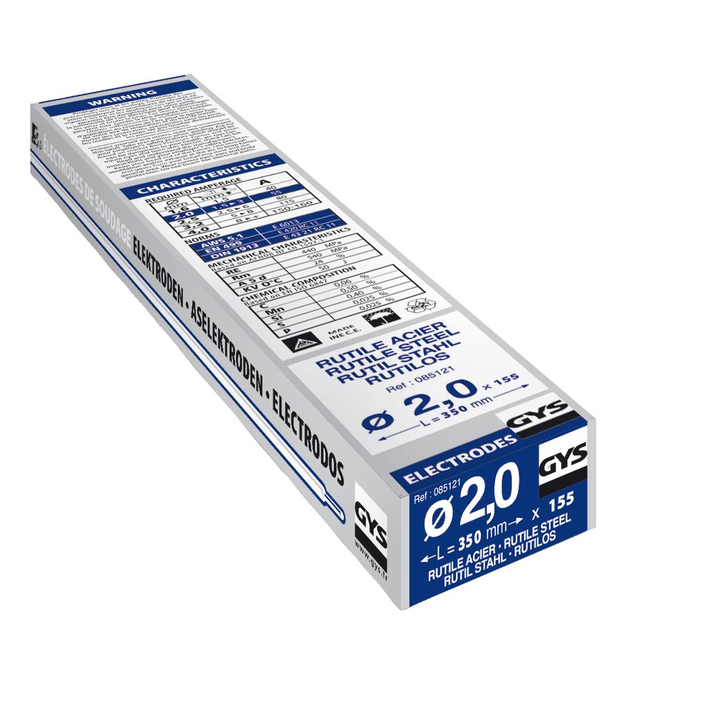 GYS GY 38 Typ Schweißelektroden 155 St. O x L 2 mm 350 55 A max.