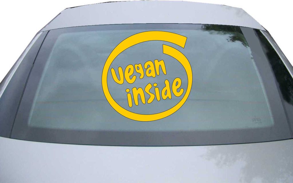Indigos UG - Aufkleber Heckscheibe & Motorklappe DE2195 - gold - 600x600 mm - vegan inside - Auto Scheiben Fenster Heckklappe Tuning Racing JDM - D...