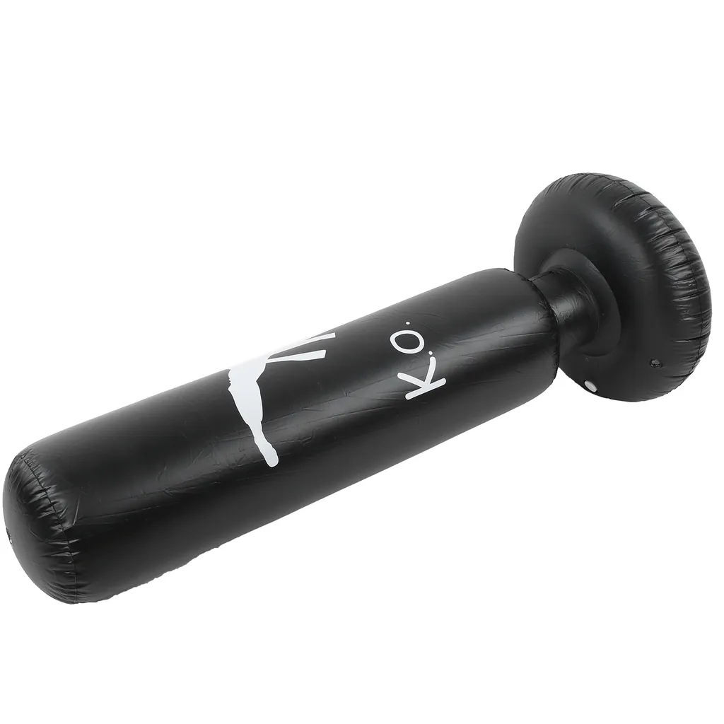 Sac de boxe gonflable robuste de 1,6 m avec socle lestable noir - 6