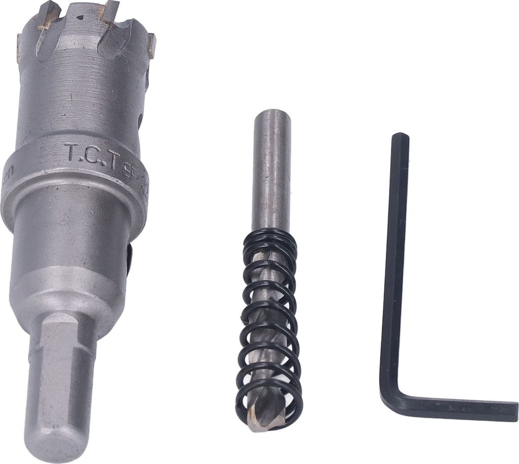 Hartmetall-Lochsägen-Set mit dicken Metallzähnen, inklusive Sechskantschlüssel und Kernbohrer (22 mm / 0,9 Zoll)