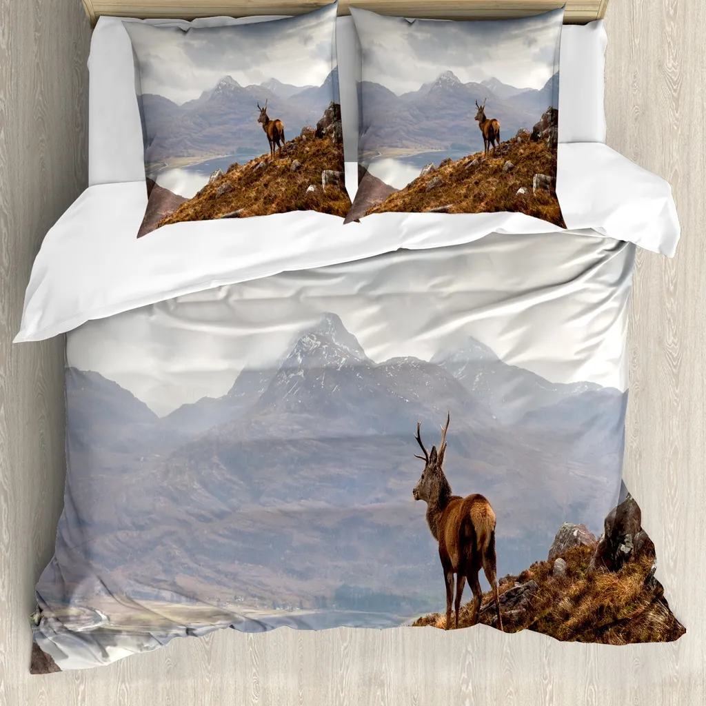 ABAKUHAUS Copripiumino Ipoallergenico Hirsch - 155x220 per Allergici