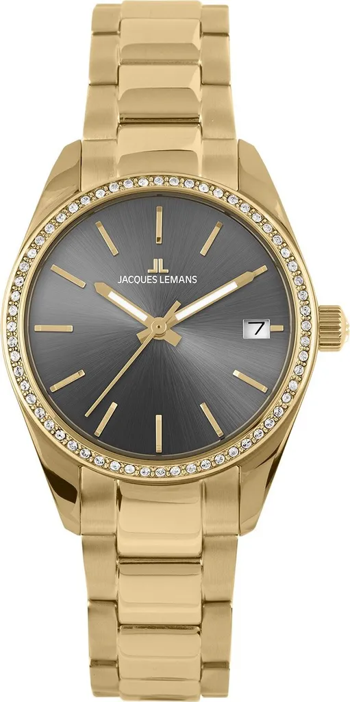 Montre étanche femme en acier inoxydable doré et gris Derby