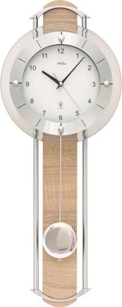 AMS 5305 Montre de Table en Verre et Métal - Réglage Automatique Heure