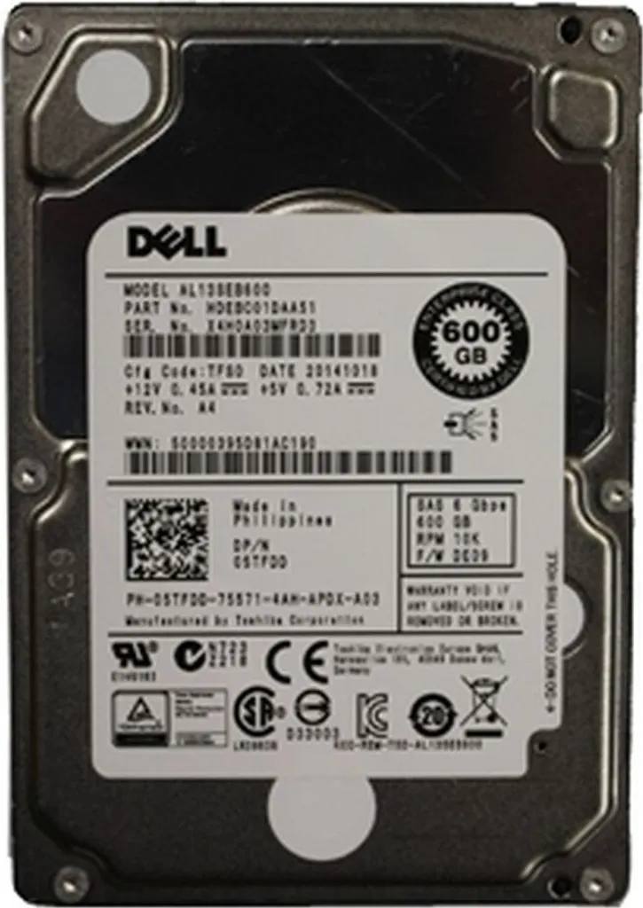 Disque Dur Interne Dell 600Go SAS 10K 2.5 T-13SE pour Baie de Stockage