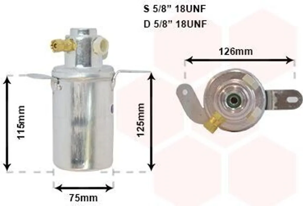 Filtre déshydrateur de clim VAN WEZEL 3000D267 - Pièce auto thermique
