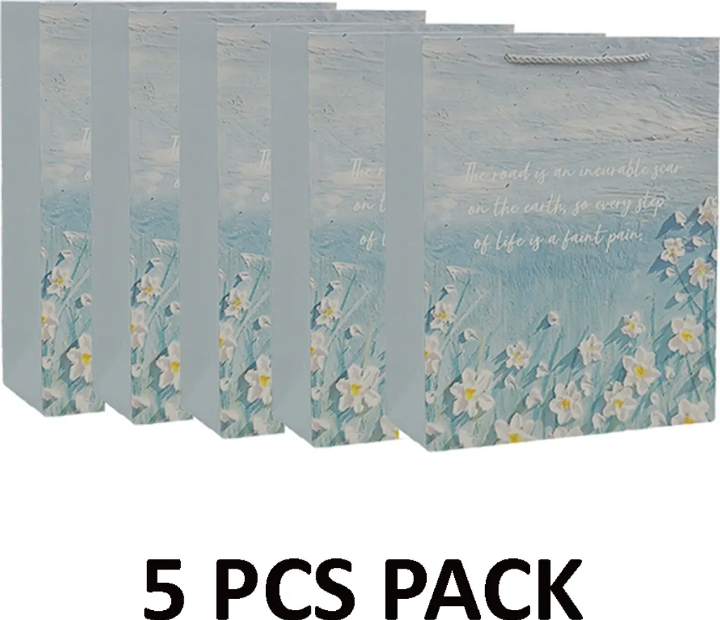 Buste Regalo Decorative 14x15x7 cm Stile 1 - 5pz Fantasia a Olio