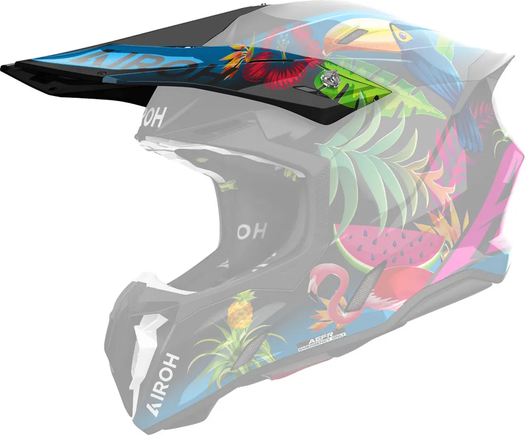 Écran de Rechange Airoh Twist 3 Amazonia Brillant pour Sorties Enduro et MX