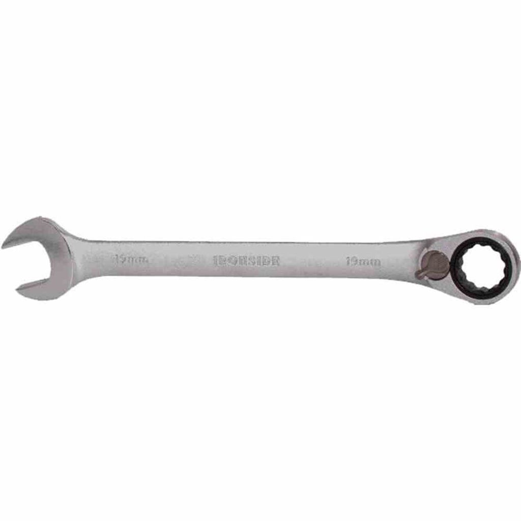 Ironside 117-331 Kombi-Ratschenschlüssel 19mm chrom-vanadium, silber-grau