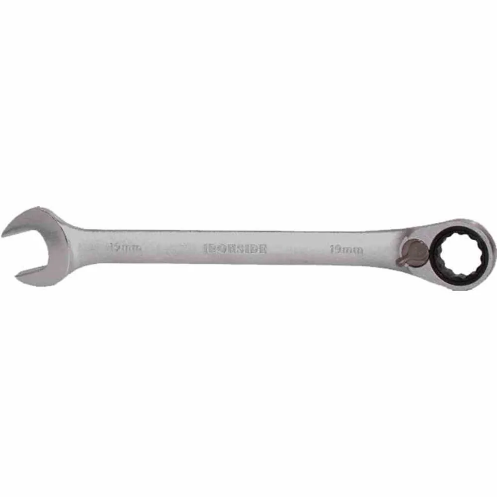 Clé mixte à cliquet 19mm outillage à main professionnel chrome-vanadium