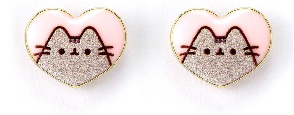 Pusheen Heart Kolczyki - Oficjalny Produkt The Carat Shop, Zdjęcie produktu 