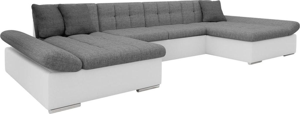 MIRJAN24 Ecksofa Alia mit Regulierbare Armlehnen, U-Form Schlafsofa vom Hersteller mit Zwei Bettkasten, Wohnlandschaft (Soft 017 + Lux 05 + Lux 06)