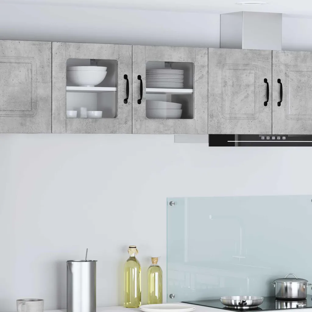 Montaggio Facile: Pensile Cucina vidaXL Grigio Cemento 40x31x40