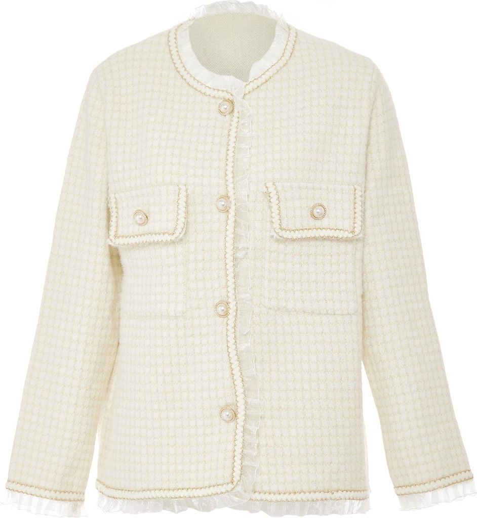 ZITHA damen strickjacke - wollweiss, M