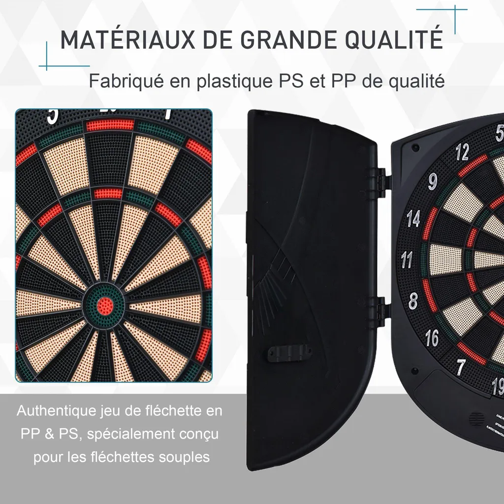 Cible fléchettes électronique pour soirée entre amis jusqu'à 8 joueurs