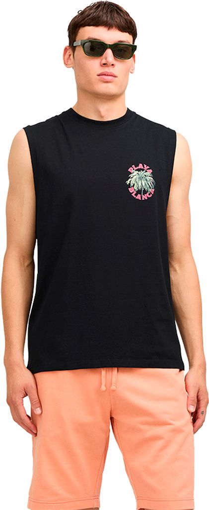 Jack & Jones Mykonos ärmelloses T-shirt Schwarz L Mann Schwarz L