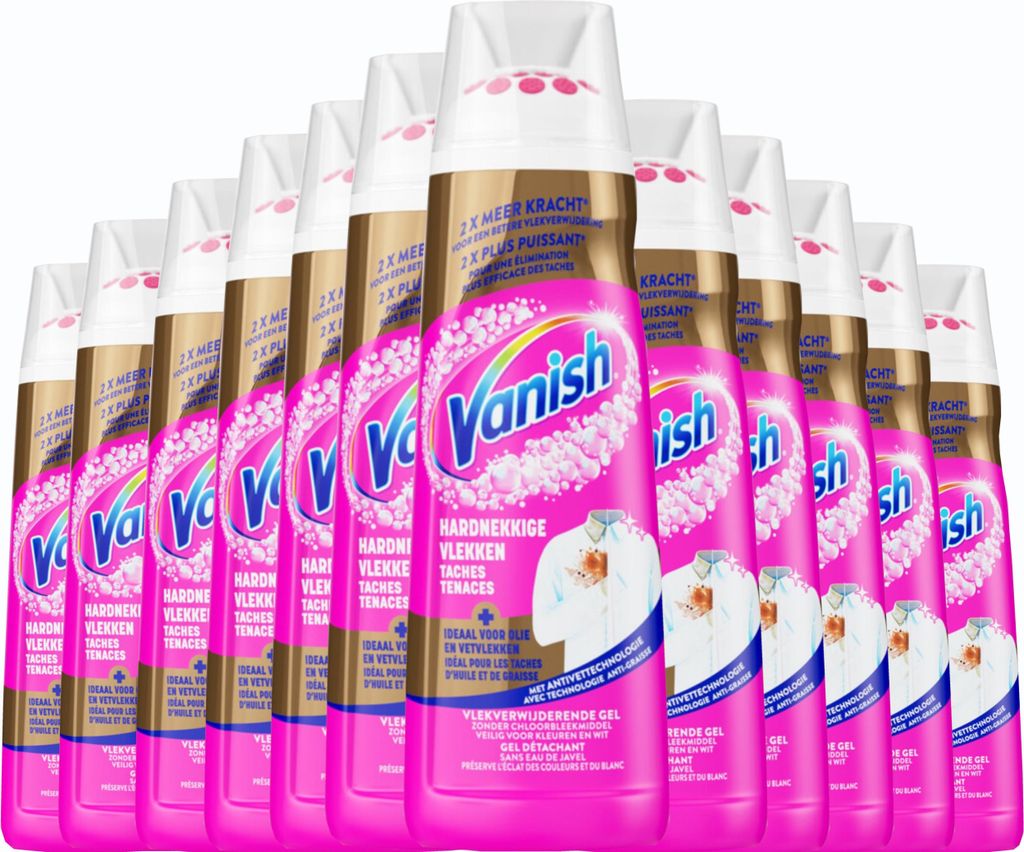 Vanish Oxi Action Gold Powergel Fleckenentferner 12x200ml - Vorteilspackung