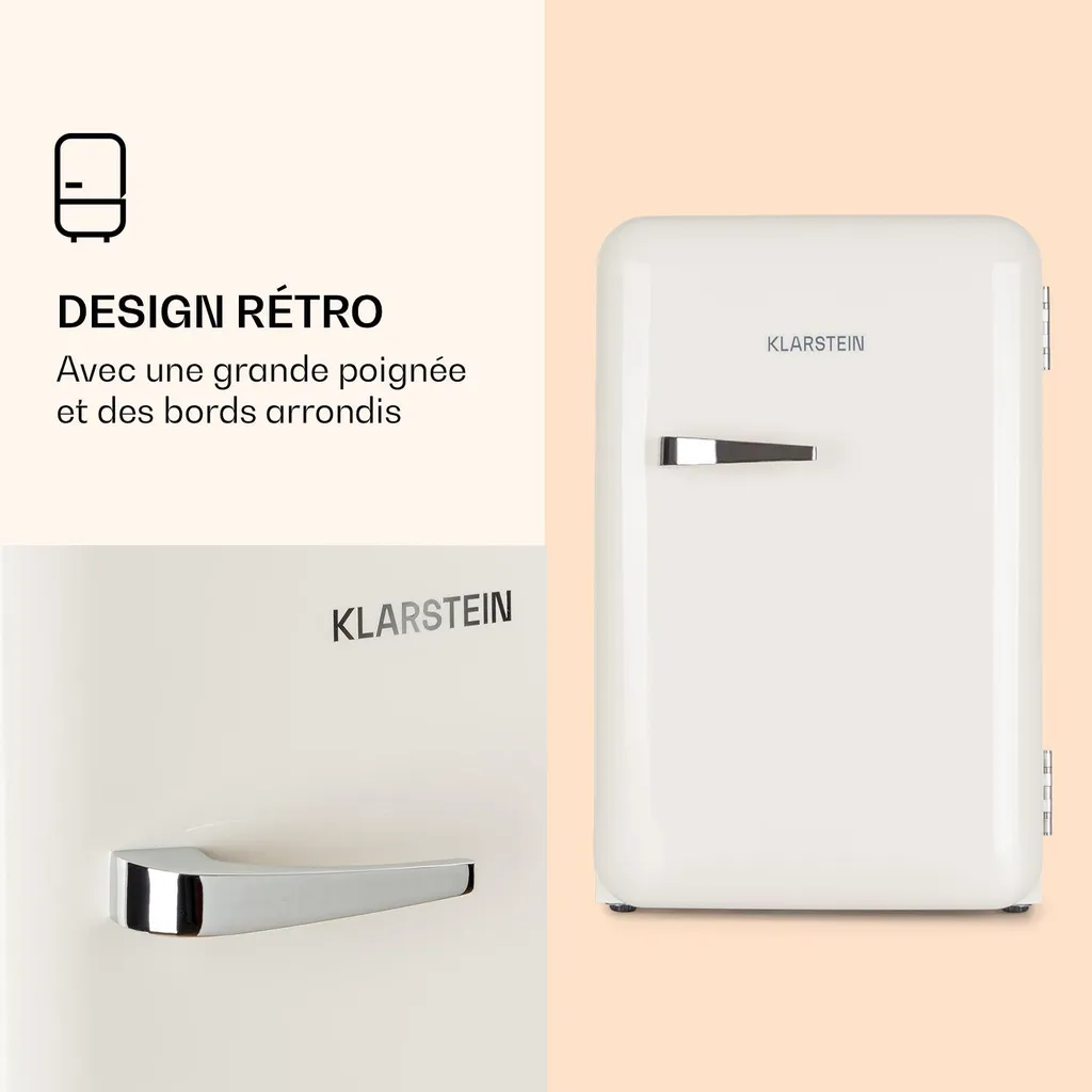 Réfrigérateur à compression 70L - Mini bar 0-10°C Audrey Mini blanc mat