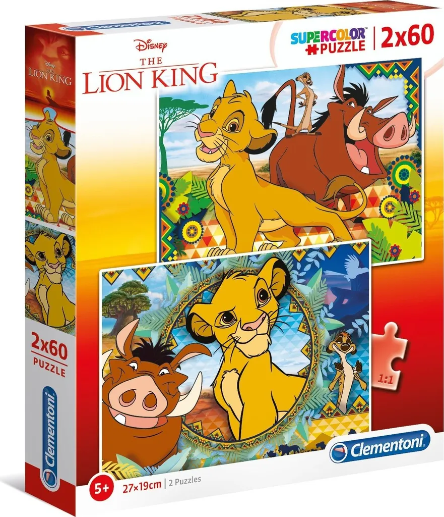 Puzzle Enfant Le Roi Lion Disney Clementoni 2x60 Pièces Loisir Créatif