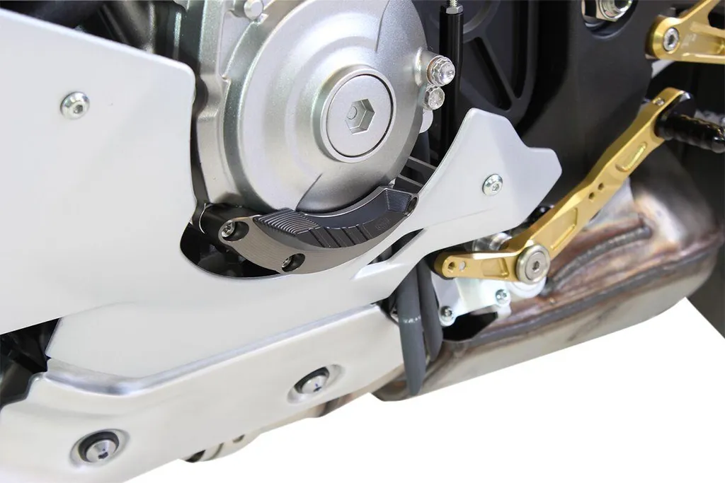 Protection de carter moteur gauche en aluminium noir pour Yamaha MT-07