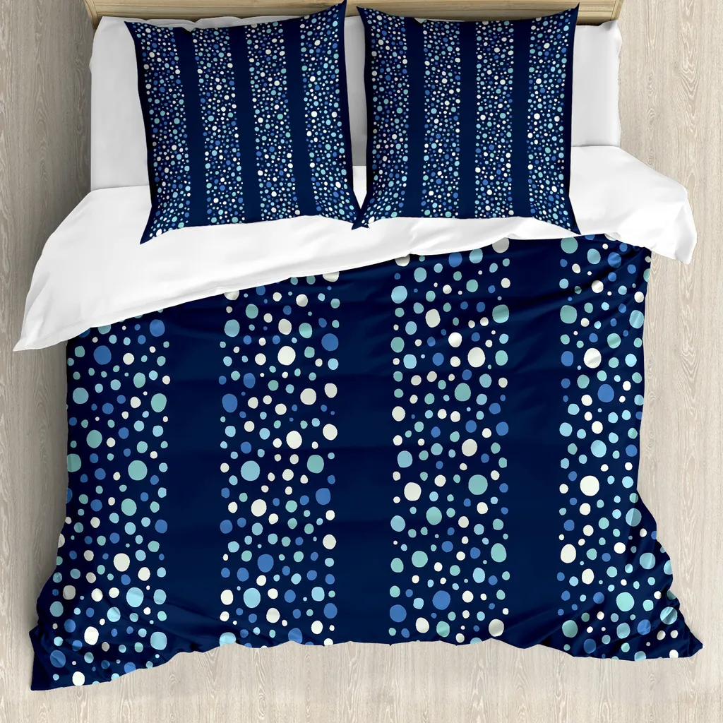 Set Letto ABAKUHAUS 155x220 Antiacaro Astratto Viola Blu per Benessere