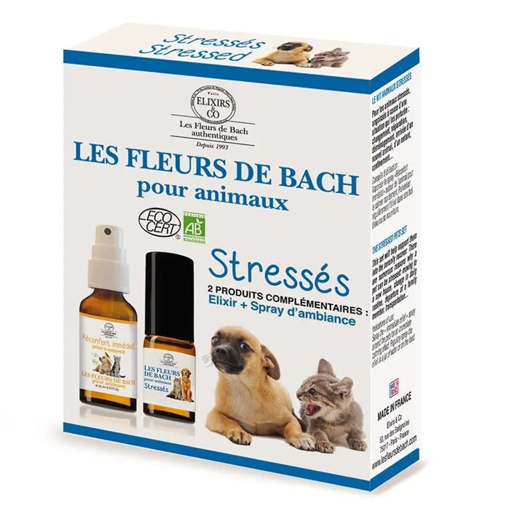 Calmer un Animal Anxieux : Coffret Fleurs de Bach Bio 10ml et 20ml