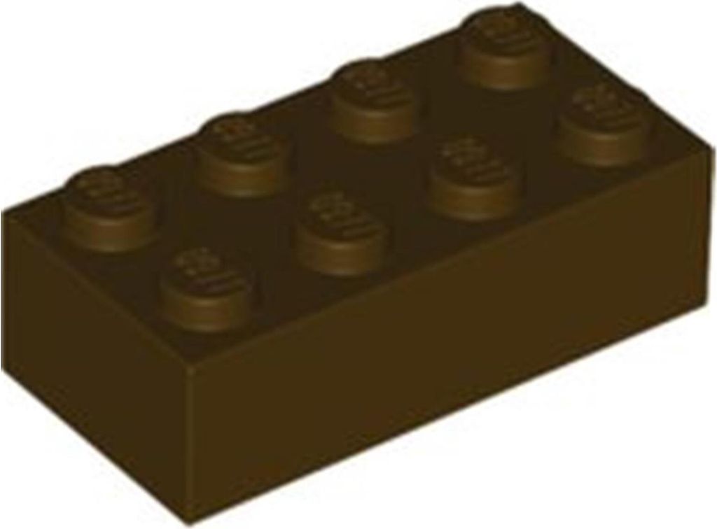 1 Stück LEGO, Teil Nr. 3001 in Dunkelbraun (Dark Brown)