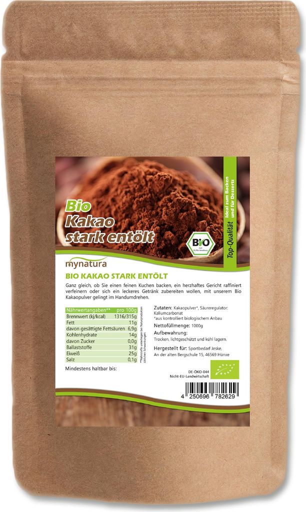 Mynatura  Kakao, stark entölt 1Kg Produktbild 