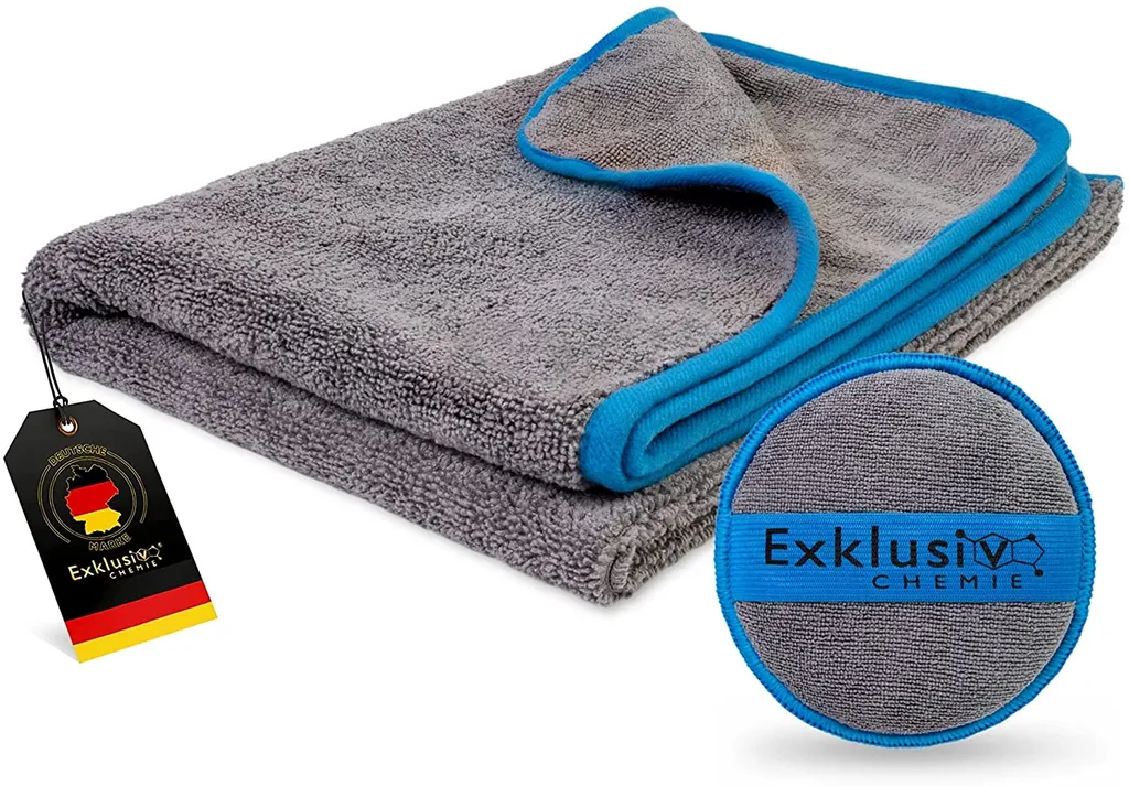 Exklusiv Chemie Chiffon de séchage 60x90cm 470 GSM avec éponge de polissage