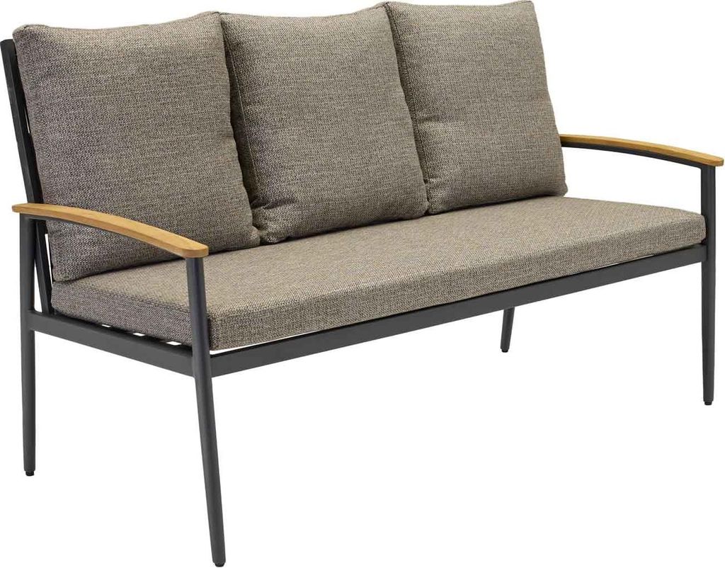 LC Garden Avento 3-Sitzer Bank Anthrazit/Braun