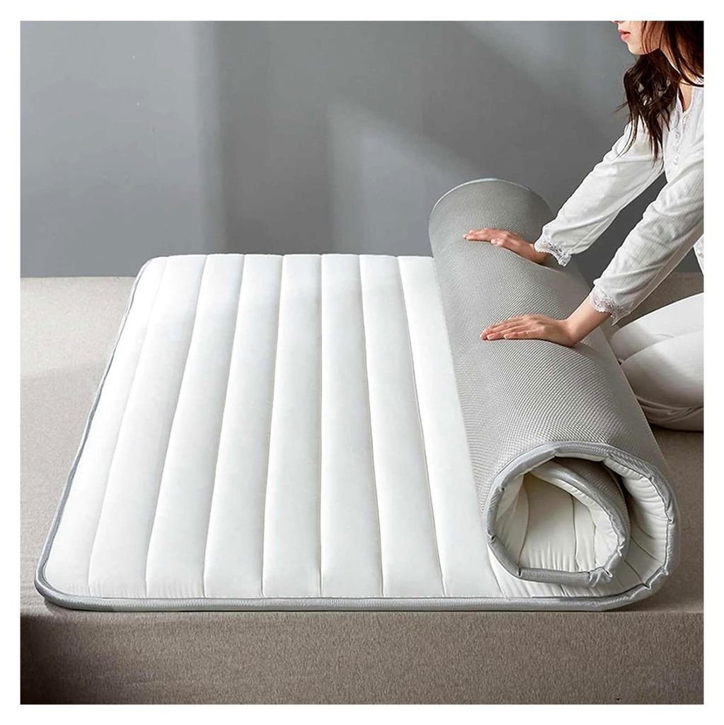 Futon-Matratze aus Naturlatex, tragbare und faltbare Tatami-Matte für Gästezimmer, Sofaliege und Couch, einfach aufrollbare Aufbewahrung, volle G...