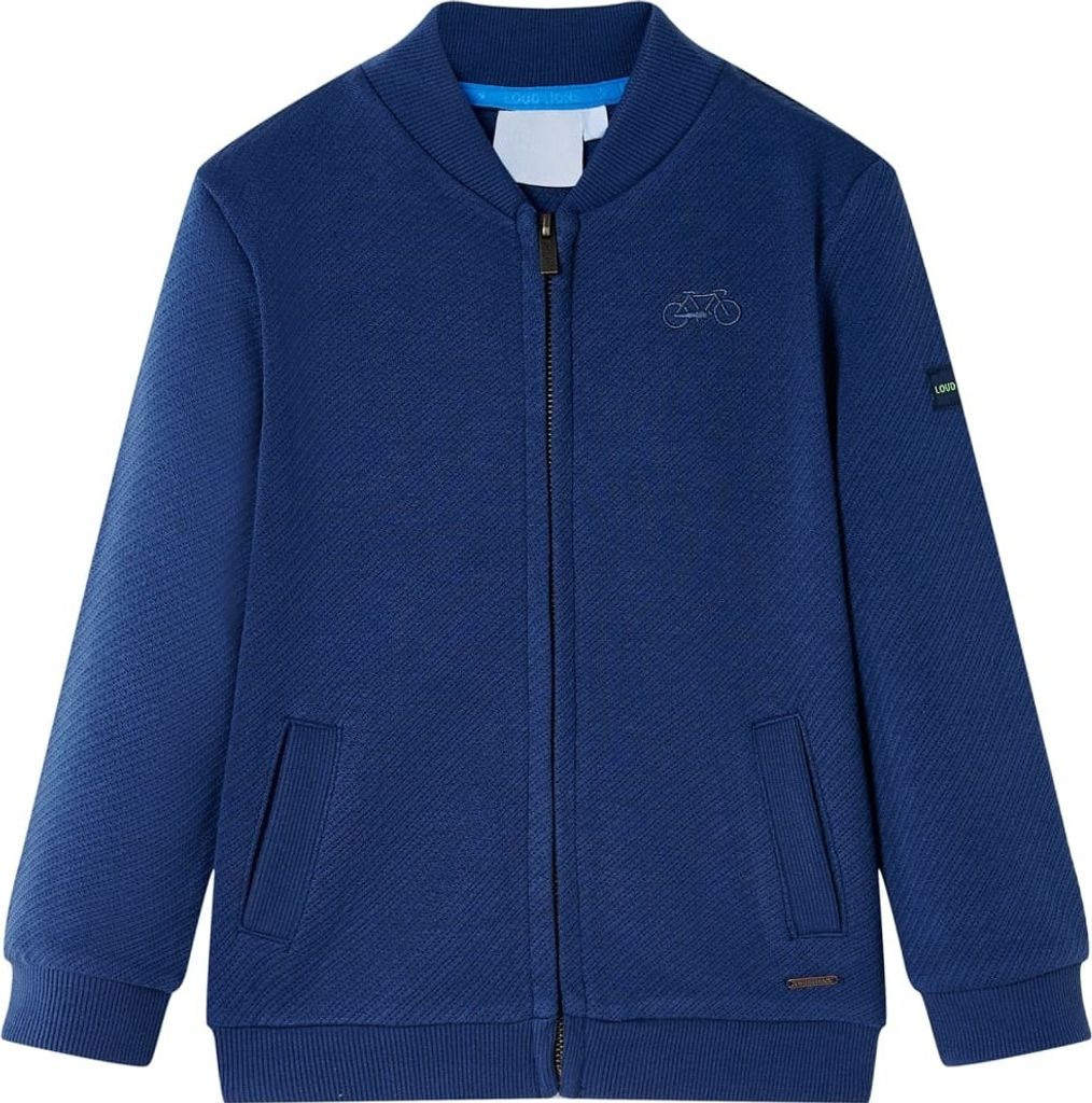 Kinder-Sweatshirt mit Reißverschluss Marineblau 92