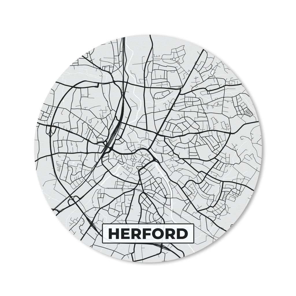 MuchoWow Mauspad Mousepad Stadtplan - Deutschland - Karte - Herford 30x30 cm - Mousepads - Maus Mat - Pad - Mausunterlage - Tischunterlage - Schr...