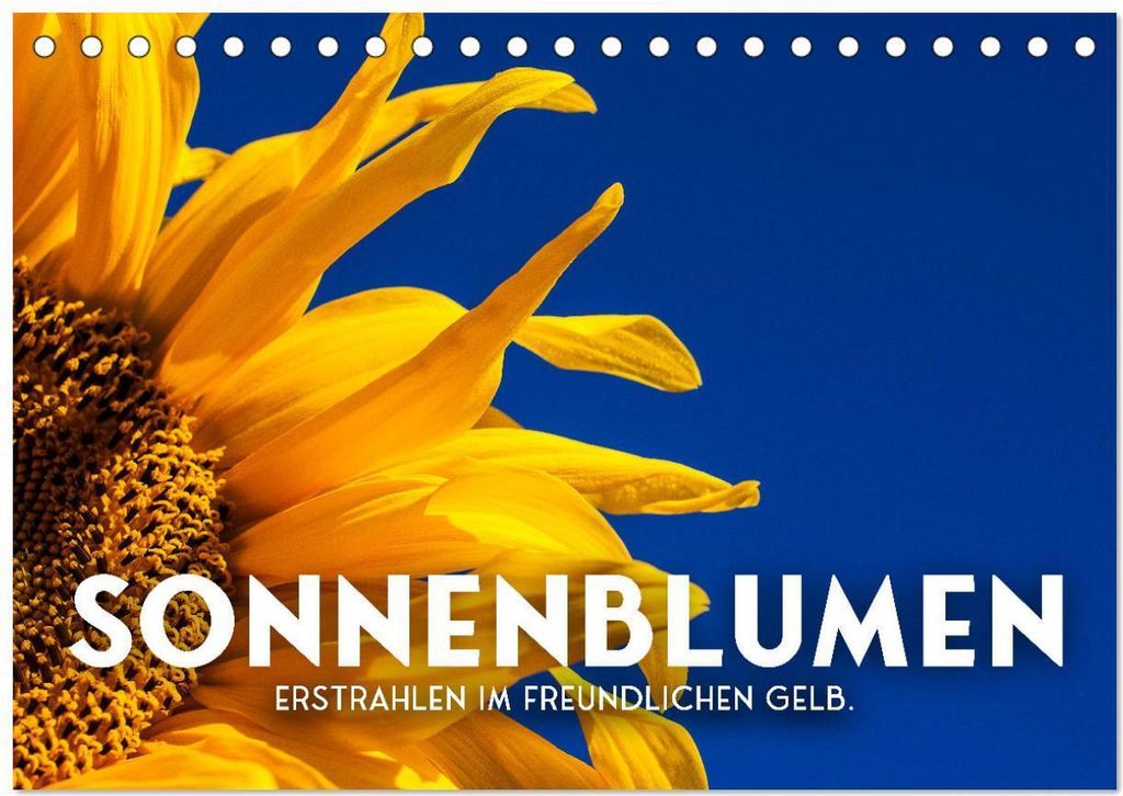 Sonnenblumen - Erstrahlen im freundlichen Gelb. (Tischkalender 2026 DIN A5 quer), CALVENDO Monatskalender
