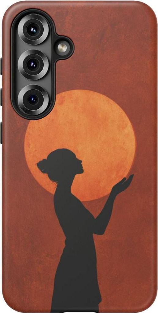 Sonnenfrau im Profil – Hülle Kompatibel mit Samsung Galaxy S25