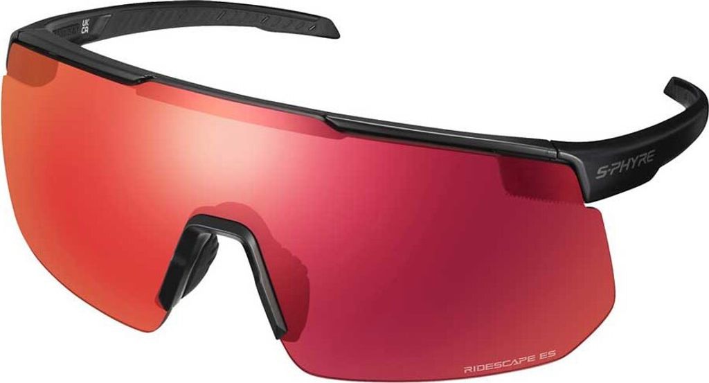 Shimano S-phyre 2 Sonnenbrille Schwarz Ridescape ES/CAT3 Schwarz Ridescape ES/CAT3